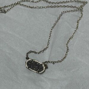 Kendra Scott pewter and gold necklace